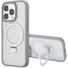 Dėklas Accezz žiedinis stovas su nugarėlės dėklu ir MagSafe, skirtas iPhone 16 Pro Max – pilkas