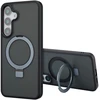 Dėklas Accezz žiedinis stovas su nugarėlės dėklu ir MagSafe funkcija, skirtas Samsung Galaxy S25 Plus – Juodas