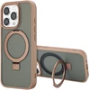 Dėklas Accezz žiedinis stovas su nugarėlės dėklu ir MagSafe, skirtas iPhone 16 Pro Max – Rudas