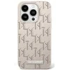 Dėklas Apple iPhone 16 Karl Lagerfeld Hot Stamp MagSafe (KLHMP16SPKHPORPE) beige