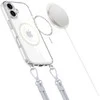 Dėklas Apple iPhone 16 Tech-Protect Flexair Chain MagSafe Pilkas & Rožinė transparent