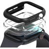Dėklas Apple Watch 10 (46mm) Ringke Slim 2-pack Clear & Matte juodos spalvos
