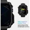 Dėklas Apple Watch 10 (46mm) Spigen Rugged Armor Matte juodas