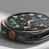 Dėklas + apsauginis stiklas Samsung Galaxy Watch Ultra (47mm) Ringke Slim Titanium juodos spalvos