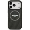 Dėklas Aston Martin HC Kevlar Counter Design MagSafe skirtas Apple iPhone 17 Pro juodos spalvos