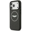 Dėklas Aston Martin HC Kevlar Counter Design MagSafe skirtas Apple iPhone 17 Pro juodos spalvos