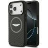 Dėklas Aston Martin HC Kevlar Counter Design MagSafe skirtas Apple iPhone 17 Pro juodos spalvos