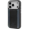 Dėklas Audi A6 iš dirbtinės odos su MagSafe, skirtas iPhone 17 Pro, juodos spalvos