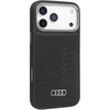 Dėklas Audi GT Synthetic Leather MagSafe iPhone 17 Pro juodos spalvos
