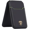 Dėklas Audi Lamborghini D1 Genuine Leather MagSafe Phone Wallet - Juodas and Žalias