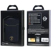 Dėklas Audi Lamborghini D1 Genuine Leather MagSafe Phone Wallet - Juodas and Žalias