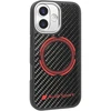 Dėklas Audi RSQ Carbon Fiber Sport Raudona Circle MagSafe, skirtas iPhone 17, juodos spalvos