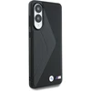 Dėklas BMW Leather Oversized Stripes MagSafe Samsung Galaxy S25 Edge juodos spalvos