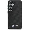 Dėklas BMW M Kevlar Logo MagSafe for Samsung Galaxy S26 juodos spalvos