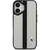 Dėklas BMW M Perforated Stripe Logo MagSafe iPhone 17 pilkas