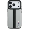 Dėklas BMW M Perforated Stripe Logo MagSafe iPhone 17 Pro pilkas