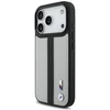 Dėklas BMW M Perforated Stripe Logo MagSafe iPhone 17 Pro pilkas