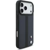 Dėklas BMW M Perforated Stripe Logo MagSafe iPhone 17 Pro Max tamsiai mėlynas