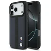 Dėklas BMW M Perforated Stripe Logo MagSafe Apple iPhone 17 Pro navy mėlynas