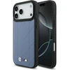 Dėklas BMW M Quilted Logo MagSafe Apple iPhone 17 Pro Max mėlynas