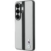 Dėklas BMW Perforated Stripe Logo MagSafe Samsung Galaxy S26 Ultra pilkos spalvos