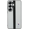 Dėklas BMW Perforated Stripe Logo MagSafe Samsung Galaxy S26 Ultra pilkos spalvos