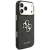 Dėklas Guess 4G Big 4G Classic Logo Big Strap Metal Mygtukai, skirtas iPhone 18 Pro Max / 17 Pro Max, juodas