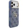 Dėklas Guess 4G Big 4G Classic Logo Big Strap Metal Mygtukai, skirtas iPhone 18 Pro Max / 17 Pro Max, mėlynas