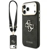 Dėklas Guess 4G Big 4G Classic Logo Big Strap Metal Mygtukai, skirtas iPhone 18 Pro Max / 17 Pro Max, juodas