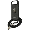 Dėklas Guess 4G Big Logo Cord Strap Crossbody iPhone Air juodos spalvos