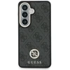 Dėklas Guess 4G Big Rhinestone Triangle Strap MagSafe for Samsung Galaxy S26 juodos spalvos