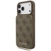 Dėklas Guess 4G Cardslots & Magnetic Closure Crossbody, skirtas iPhone 18 Pro / 17 Pro, rudas