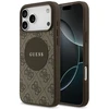 Original dėklas GUESS 4G Circle Classic Logo MagSafe skirtas Apple iPhone 17 Pro Max rudos spalvos