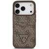 Dėklas Guess 4G Double Card Triangle, skirtas iPhone 18 Pro / 17 Pro, rudas