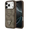 Dėklas Guess 4G Double Card Triangle, skirtas iPhone 18 Pro / 17 Pro, rudas