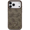 Dėklas Guess 4G Double Card Triangle, skirtas iPhone 18 Pro Max / 17 Pro Max, rudas