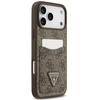 Dėklas Guess 4G Double Card Triangle, skirtas iPhone 18 Pro Max / 17 Pro Max, rudas