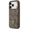 Dėklas Guess 4G Double Card Triangle, skirtas iPhone 18 Pro / 17 Pro, rudas