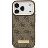 Dėklas Guess 4G Logo Plate MagSafe, skirtas iPhone 18 Pro Max / 17 Pro Max, rudas