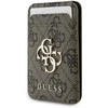Dėklas „Guess 4G Metal Logo MagSafe Cardslot“ stovas su raudonomis spalvomis