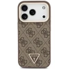 Dėklas Guess 4G PU Triangle Logo & Stand su kamera ir Magsafe funkcija, skirtas iPhone 18 Pro Max / 17 Pro Max, rudas