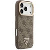 Dėklas Guess 4G PU Triangle Logo & Stand Camera Magsafe, skirtas iPhone 18 Pro / 17 Pro, rudas