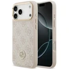 Dėklas Guess 4G Strass Logo MagSafe, skirtas iPhone 18 Pro Max / 17 Pro Max, rožinis
