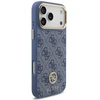 Dėklas Guess 4G Strass Logo MagSafe, skirtas iPhone 18 Pro Max / 17 Pro Max, mėlynas
