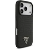Dėklas Guess Croco Triangle Logo MagSafe, skirtas iPhone 18 Pro Max / 17 Pro Max, juodas