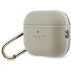 „Guess Grained Classic Logo Hook“ dėklas, skirtas „AirPods Pro 3“ ausinėms - auksinis