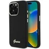 Dėklas Guess GUHCP16LSMBSLK Apple iPhone 16 Pro 6.3" juodos spalvos hardcase Silicone Script Metal Logo &amp; Frame