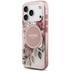 Dėklas Guess IML Flower & Tonal Circle MagSafe, skirtas iPhone 18 Pro / 17 Pro, rožinis
