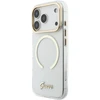 Dėklas Guess IML Script Metal MagSafe, skirtas iPhone 18 Pro Max / 17 Pro Max, skaidrus