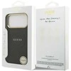 GUESS dėklas, skirtas IPHONE 17 Pro Max, suderinamas su MagSafe GUHMP17XPSAMSECK (PU W/ Peony Hot Stamp) juodas